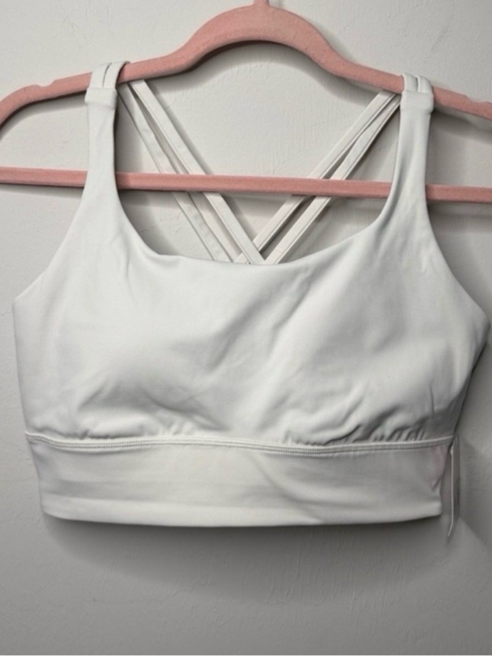 lululemon athletica White Energy longline Sports Bra